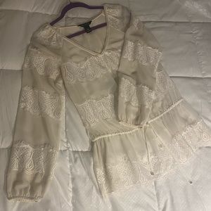 White House Black Market White Long Sleeve